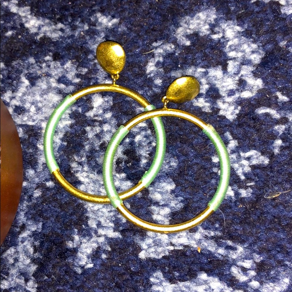 Turquoise hoop earrings
